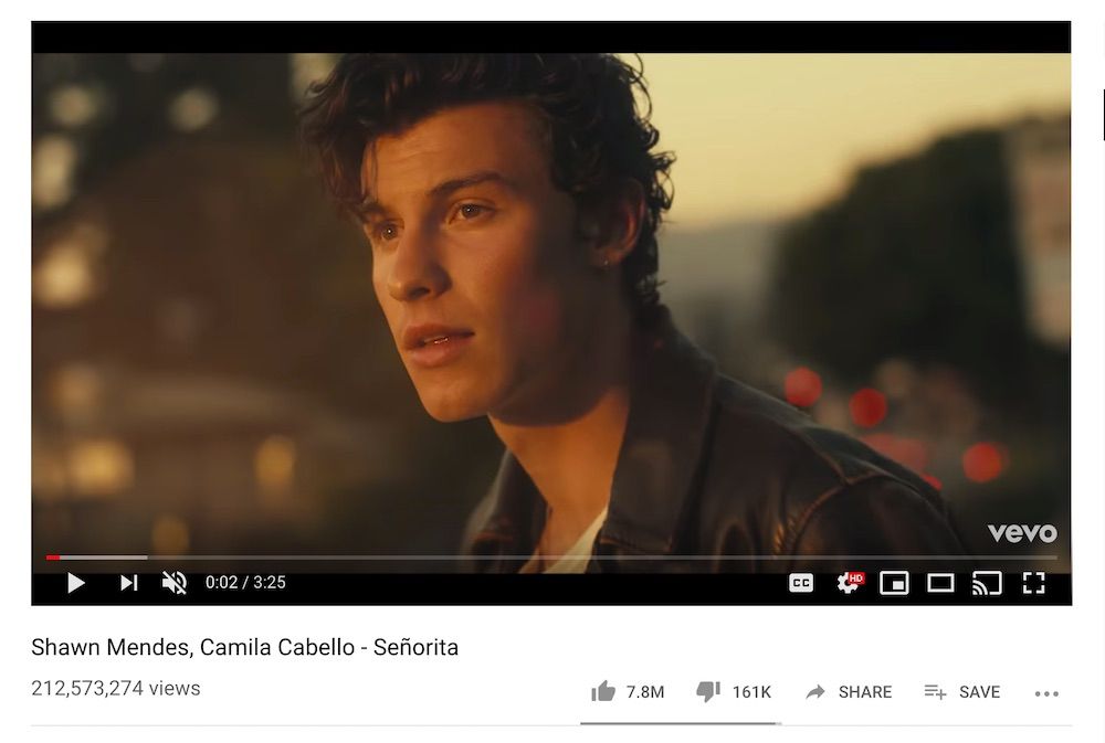 Shawn Mendes Senorita Music Video on YouTube