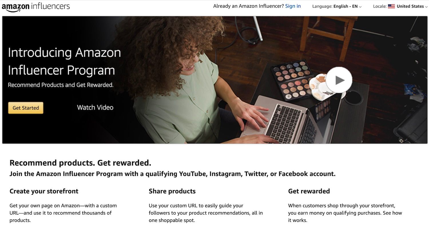 Amazon launched their influencer program to attract more customers.