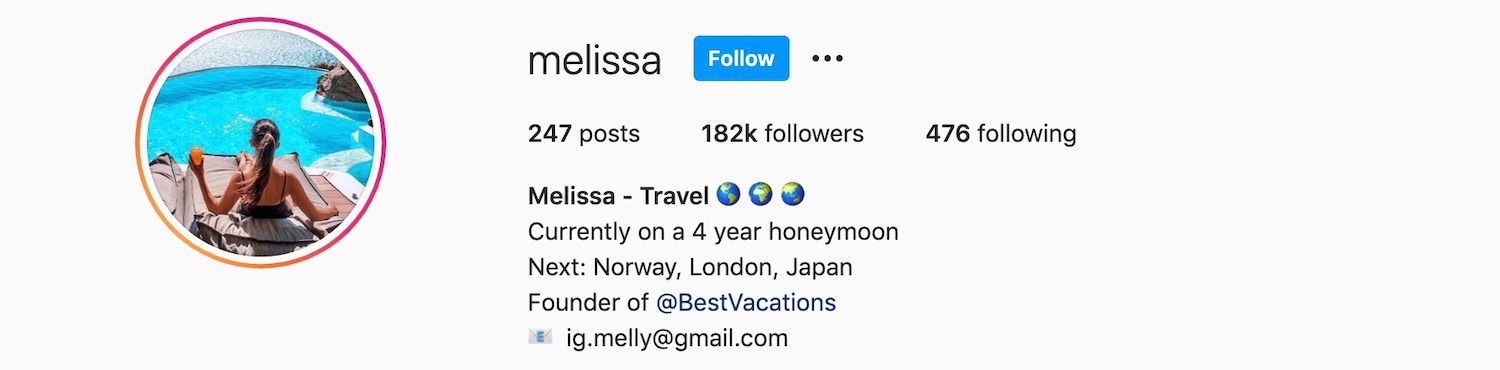 Melissa Instagram Profile
