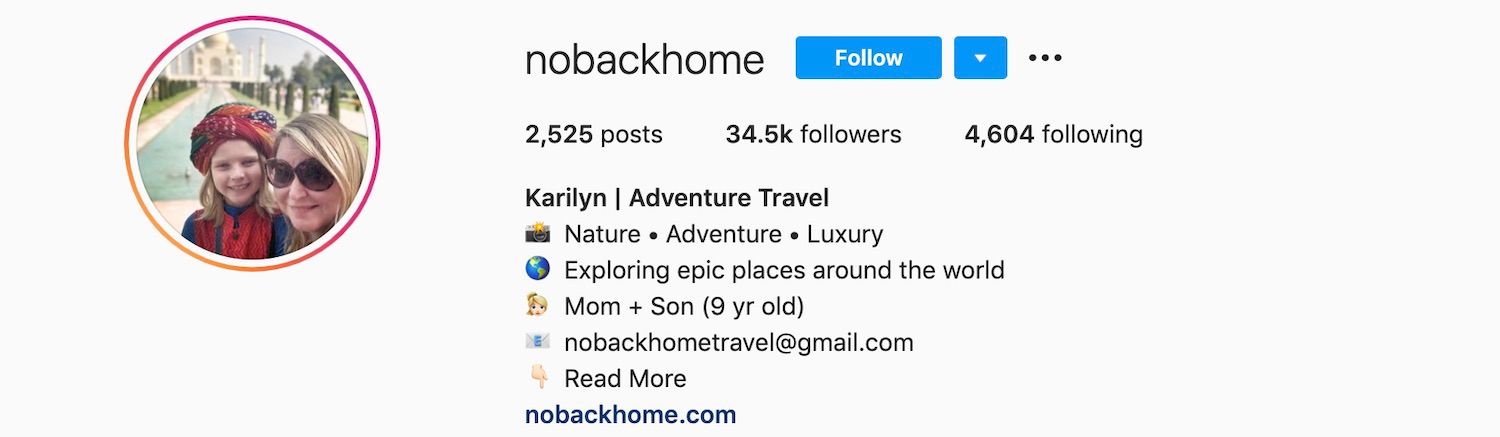 No Back Home (Karilyn) Instagram Profile