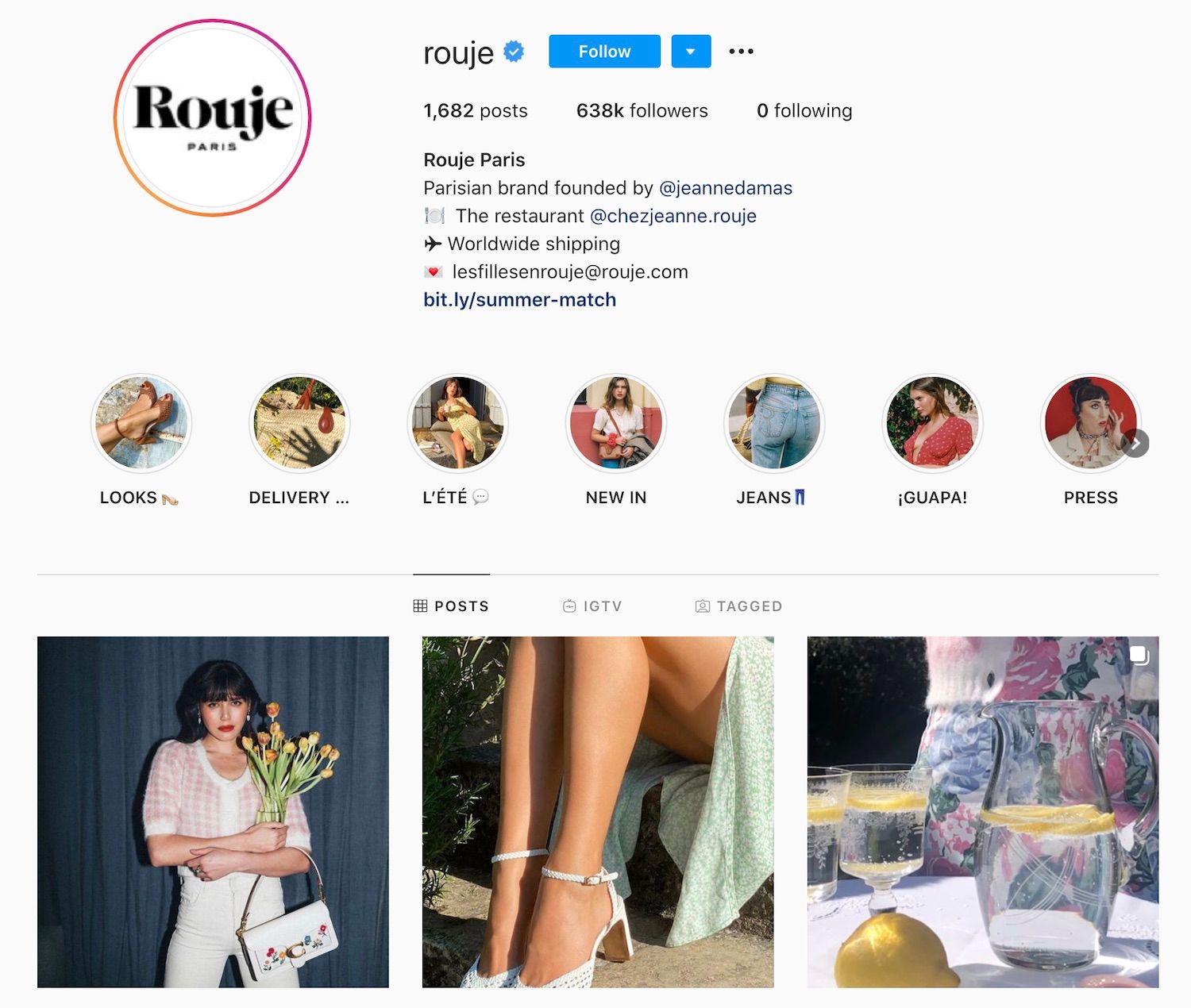 The Official Instagram Account of Rouje Paris