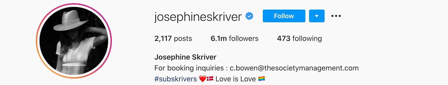 Josephine Skriver Instagram
