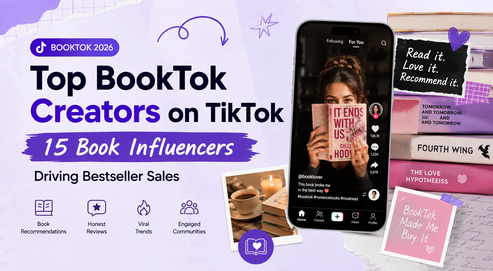Top BookTok Creators on TikTok in 2026: 15 Book Influencers Driving Bestseller Sales