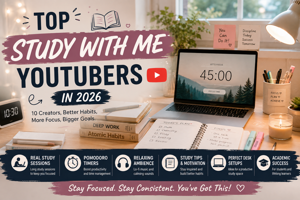 Top Study With Me YouTubers in 2026: 10 Creators Helping Students Stay Focused