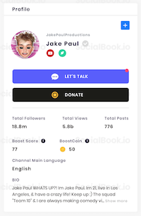 Jake Paul Subscriber count