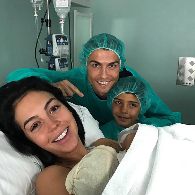 Cristiano Ronaldo's Instagram post announcing his newborn daughter.