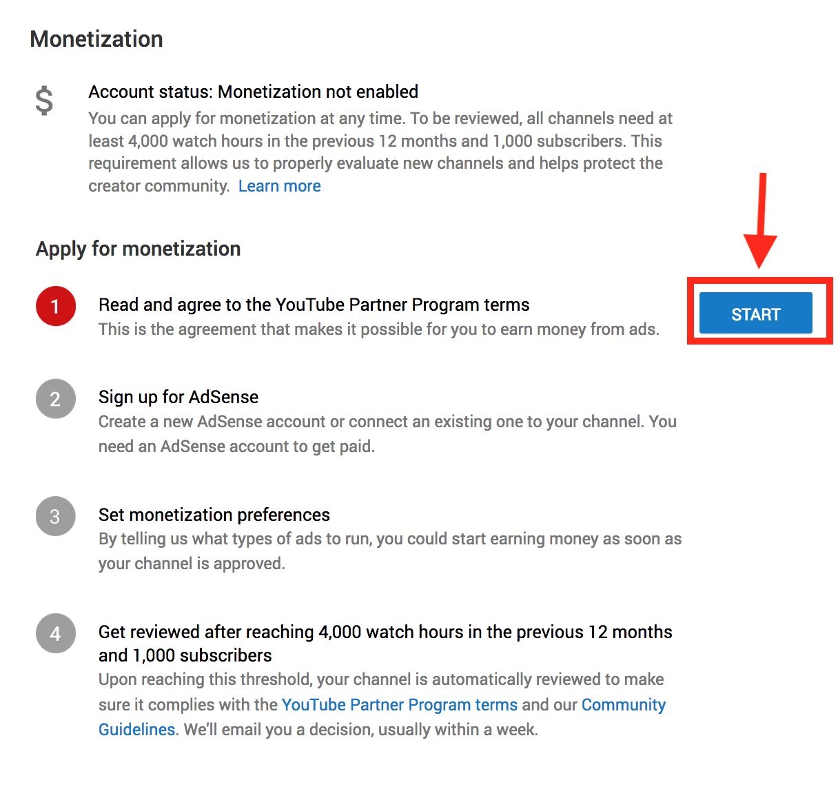 Apply for YouTube Monetization