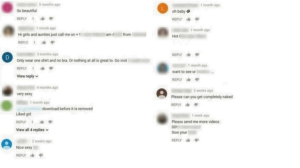 Inappropriate YouTube Comments