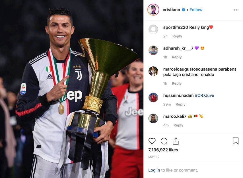 Cristiano Ronaldo won the Serie A championship