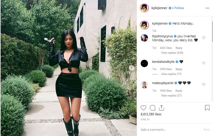 Kylie Jenner's Instagram Post