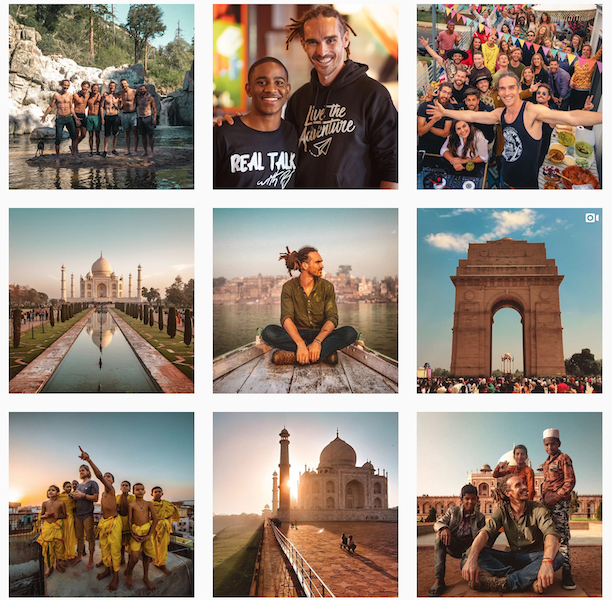 Instagram Posts of Travel Influencer Louis Cole 