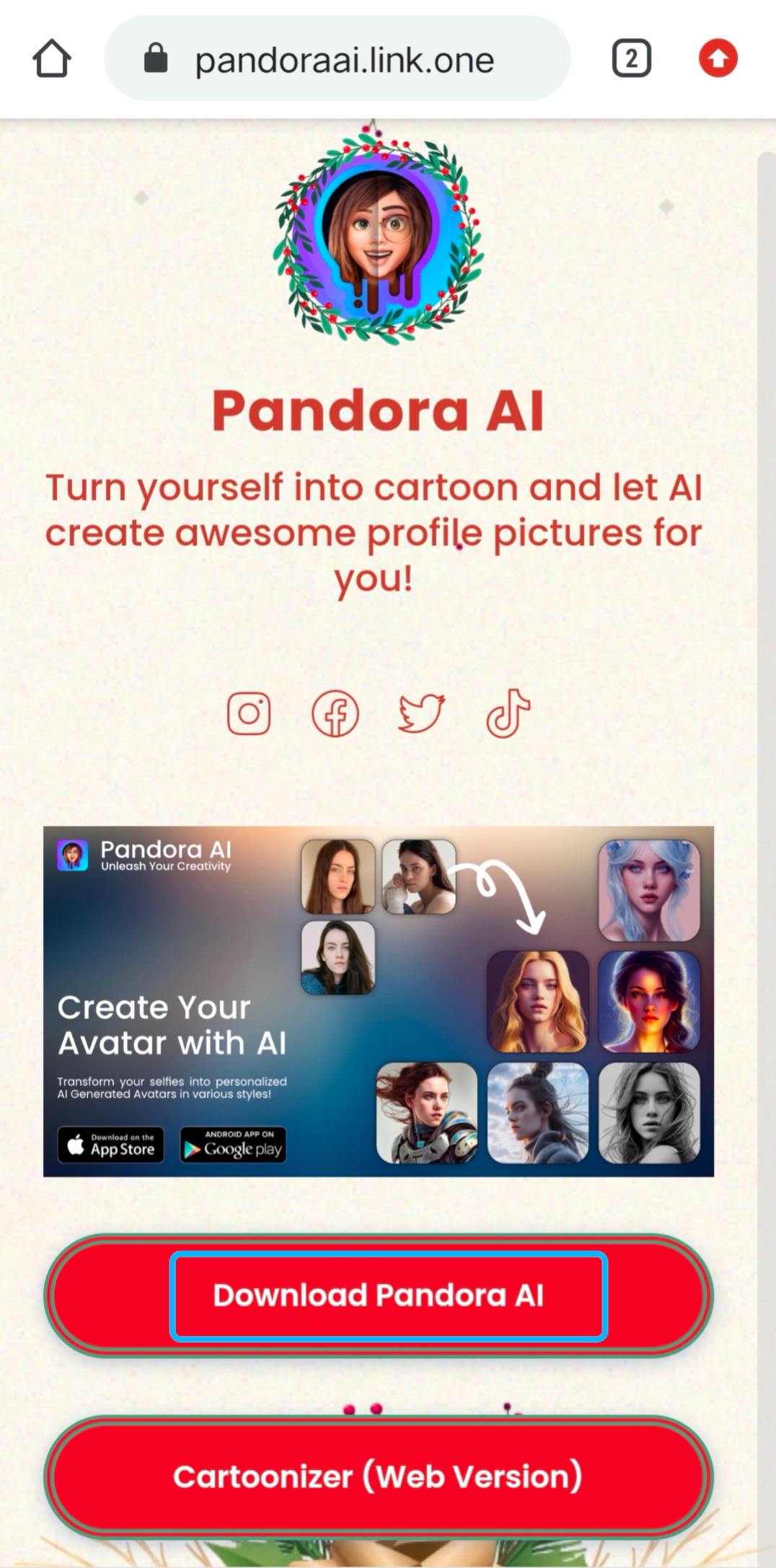 How to create AI avatars on your phone? Download Pandora AI app by SocialBook